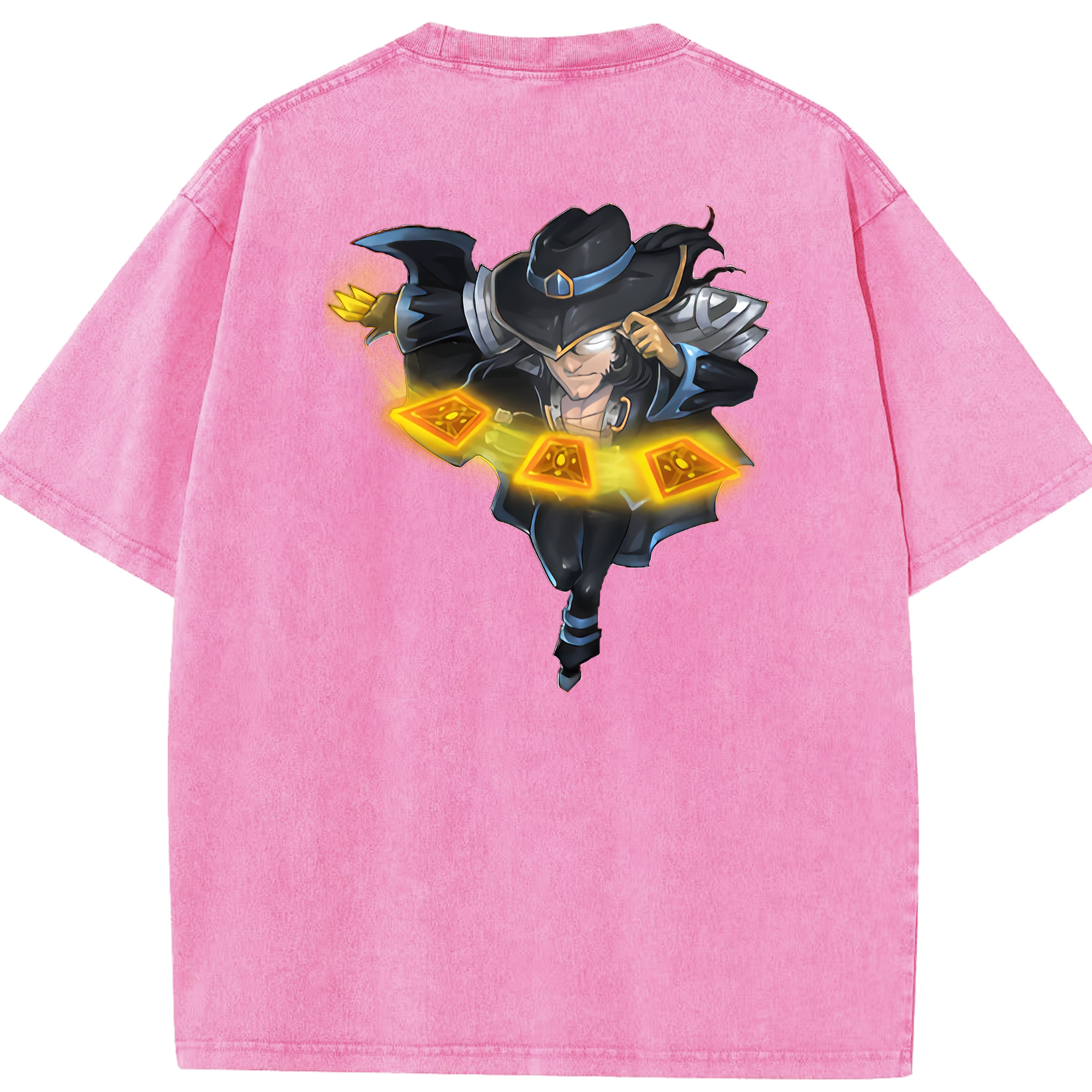 リーグ・オブ・レジェンド League of Legends LOL 綿100% ヴィンテージ風 半袖Tシャツ（背面プリント）